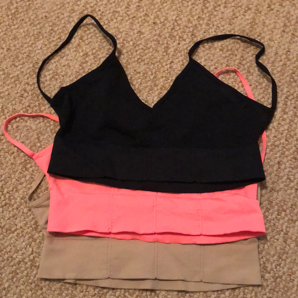 Set of 3 free people bralettes